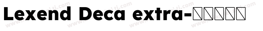 Lexend Deca extra字体转换